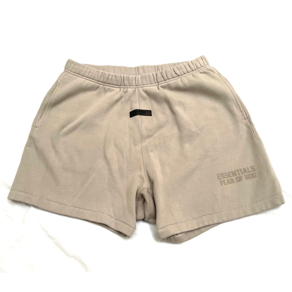 Fear of God Essentials Sweat Shorts Mens XL Tan (Missing Drawstring)